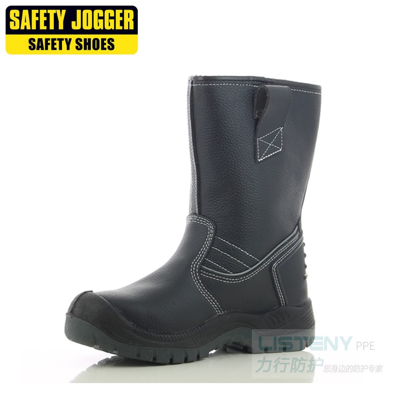 Saddle Yilau Bayou boots SafetyJogger safety boots Bestboot2 cow leather anti-stab anti-slip black