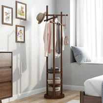 Floor-to-ceiling hanger household simple solid wood coat rack bedroom rotating simple modern clothes shelf creativity