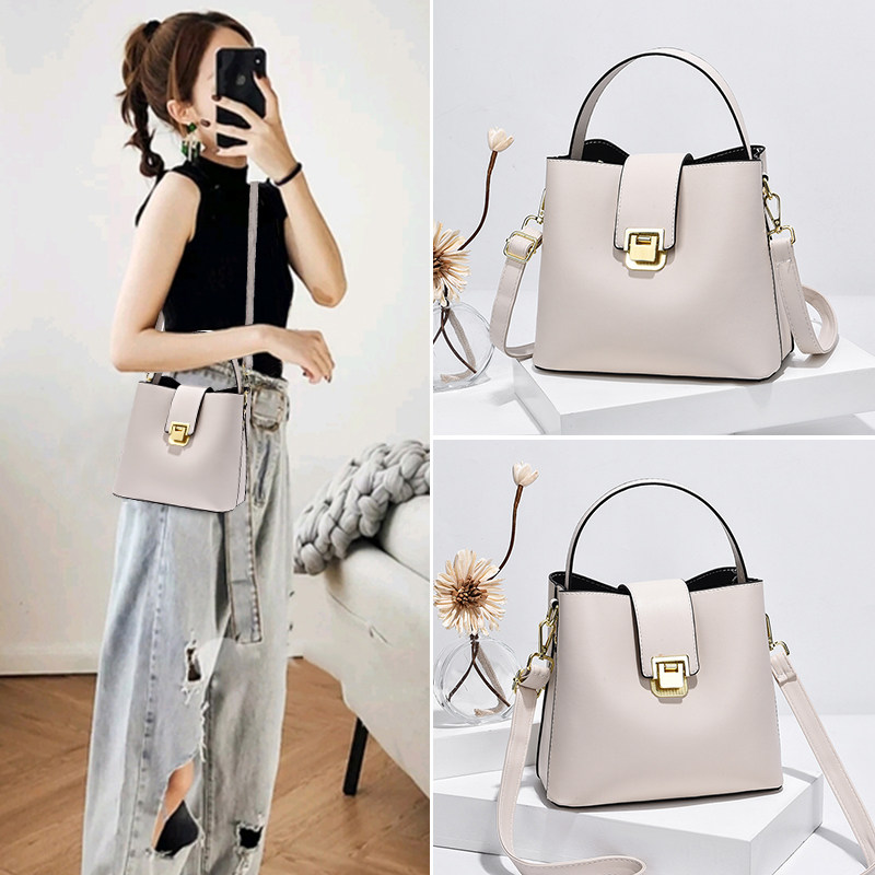 Bucket bag girl 2021 new tide summer bag large capacity single shoulder slope bag Superior soft skin bag