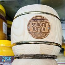 Imported Russian Golden Alma Natural Flower Honey Wooden Barrel 1kg ()