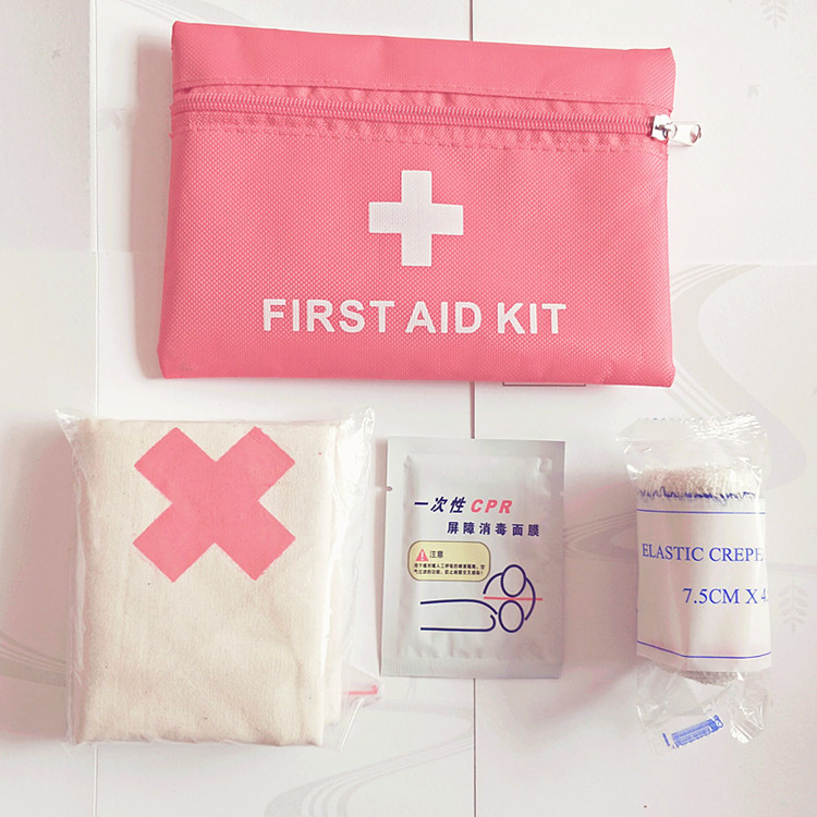 Red Cross training first aid kit teaching demonstration company drill escape kit contains triangular scarf absorbent film bandage