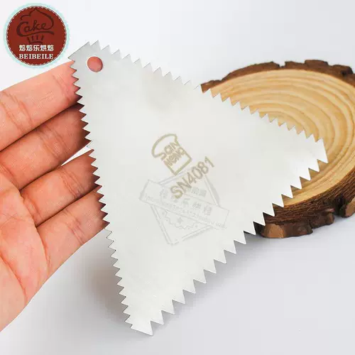 三能 Участие для выпечки из нержавеющей стали треугольник зубной скребок скребки треугольник украшение пирога SN4081