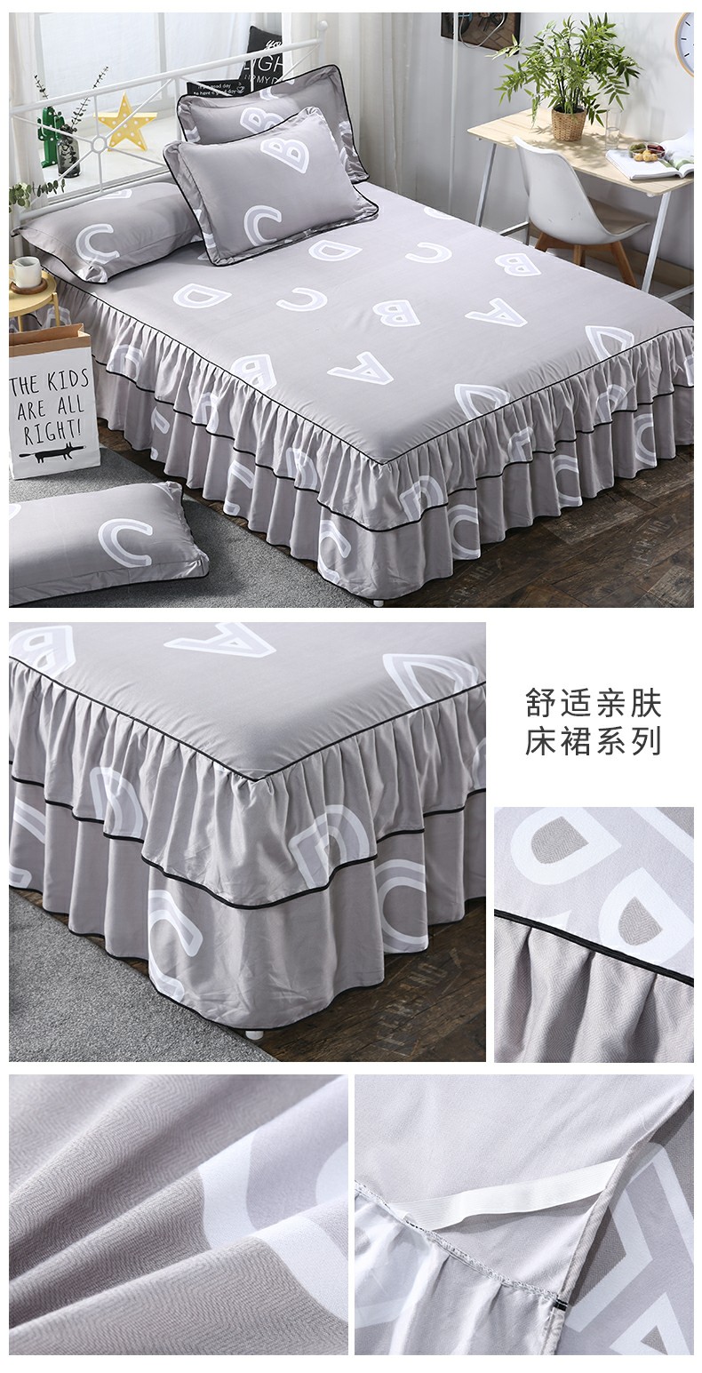 Bông giường váy ba bộ bedspread giường tấm bạt lò xo bìa bộ tấm duy nhất mảnh 1.8m1.5m giường bông non-slip bảo vệ bìa