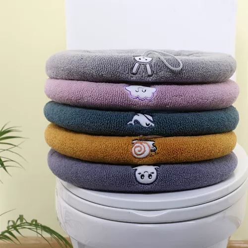 Туалет, большое эластичное милое плюшевое сиденье для унитаза для домашнего использования на четыре сезона, увеличенная толщина