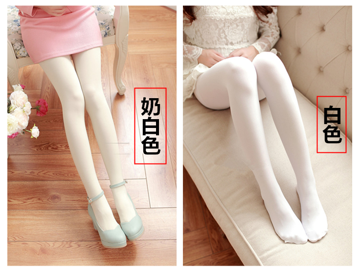 Nhật bản vớ trắng pantyhose mùa xuân và mùa thu dày thậm chí chân Xiêm trắng cơ sở vớ khiêu vũ sinh viên áp suất vi stovepipe