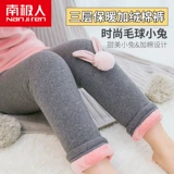 Леггинсы, утепленный детский пуховик, удерживающие тепло детские штаны для девочек, в западном стиле