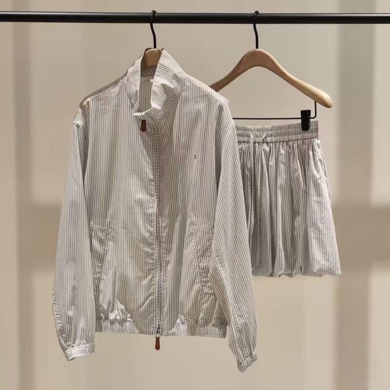 【A Series】Authentic Jacket 2026 Autumn New Product Lightweight Silk Cotton Striped Unisex Mbf3Jkt004