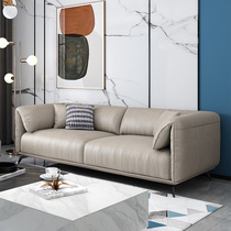 Italian technology fabric sofa Small apartment living room four simple modern Nordic three-person combination in-line sofa
