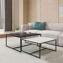 Designer Italian minimalist rock plate coffee table size combination Living room small unit telescopic light luxury Nordic creative coffee table