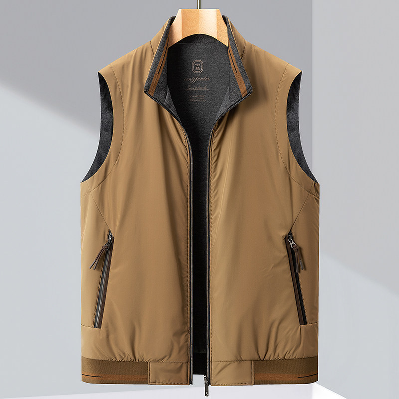 2025 New Men's Vest Jacket for Young and Middle-Aged Men, Casual Thin Cotton Men's Vest, Reversible Sleeveless Top 2025 New Men's Vest Jacket for Young and Middle-Aged Men, Casual Thin Cotton Men's Vest, Reversible Sleeveless Top