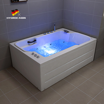 Double large bathtub Household adult surfing massage couple smart glass bathtub Acrylic square household bathtub