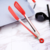 Food clip stainless steel barbecue clip Cake clip buffet silicone steak clip Bread barbecue kitchen food clip
