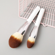 Pure Source Single Sea Blue Home light Huanghan enlarged round head Facial Bulk Powder Brushed Powder Brush Powder Bottom Brush Bottom Makeup Brush