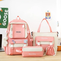 Розовый комплект, подвеска, 4 предмета, с медвежатами