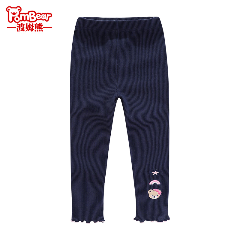 Pom Gấu Kids mùa xuân và mùa thu mới Cubs Baby Quần Casual Childrens rắn màu Outer quần Mang sự khéo léo.