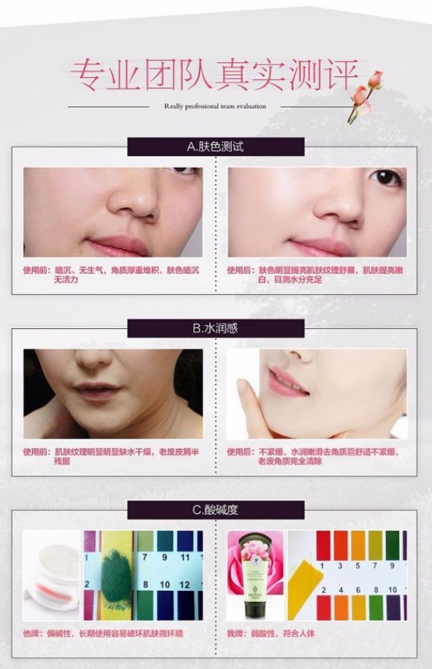 Liyan Family Rose Silky Skin Rejuvenation Facial Facial Exfoliating Gel Scrub tẩy da chết cho da khô