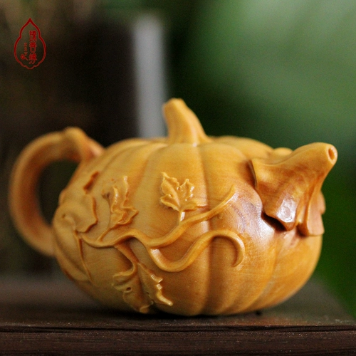 Заварочный чайник из сандалового дерева, резное украшение в руку из грецкого ореха из натурального дерева