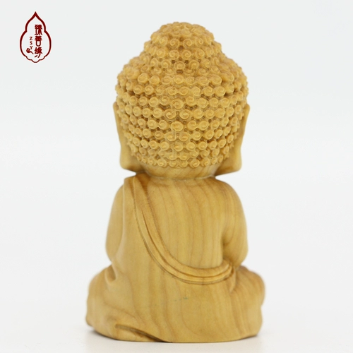 Маленький лист вареного деревянного руля руля Q Версия Шакьямуни Будда Статуя Майтрея Гуаньин персонаж ремесленные подарки