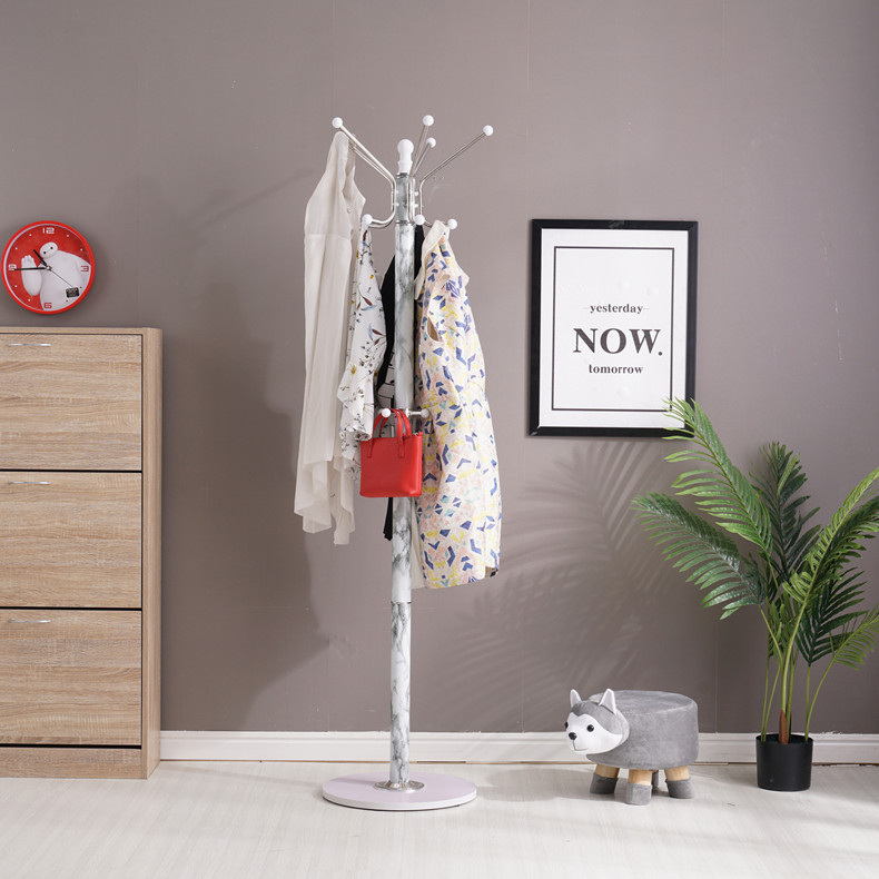 Kinh tế hộ gia đình giá áo hiện đại đơn giản thép không gỉ móc quần áo giá phòng ngủ phòng khách móc áo giá - Kệ giá đỡ sách