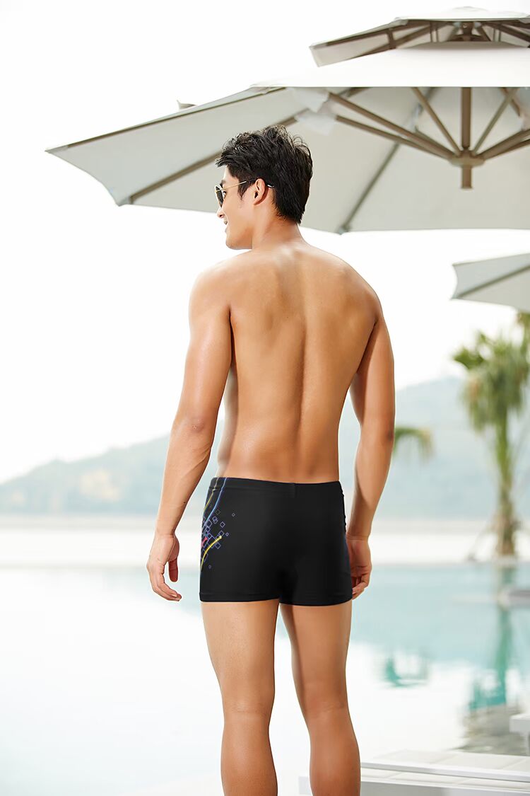 Li Ning quần bơi nam quần boxer quần bơi nam mô hình thời trang quần đi biển mùa xuân nóng thiết bị bơi chuyên nghiệp quần bơi trẻ em nam