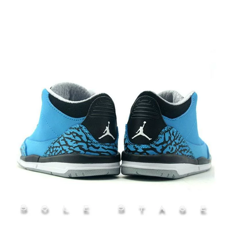 Air Jordan 3 Retro TD AJ3 thể thao màu xanh nổ crack giày trẻ em giày bóng rổ 832033-406 - Giày dép trẻ em / Giầy trẻ