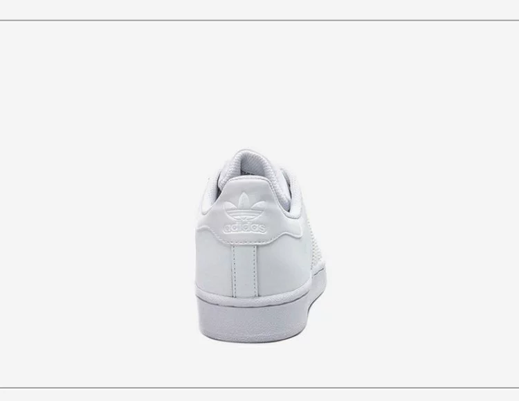 Adidas Adidas Superstar Cỏ ba lá cổ điển Giày nữ bình thường Giày trắng B23641