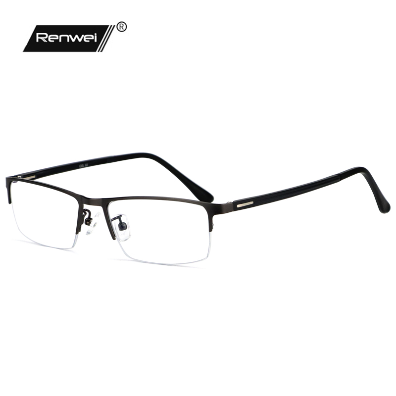 Myopia glasses frame male TR90 half-frame can be matched with a large face myopia eye fashion business casual glasses frame