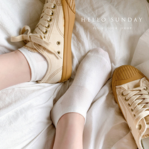 Classic black and white gray socks shop lady summer thin cotton mesh breathable sweat-absorbing boat socks low-top sports