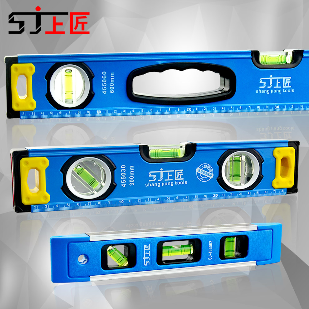 Upper artisan horizontal ruler aluminum alloy Mini horizontal ruler Magnetic gradienter measuring leaning against ruler decoration vertical ruler