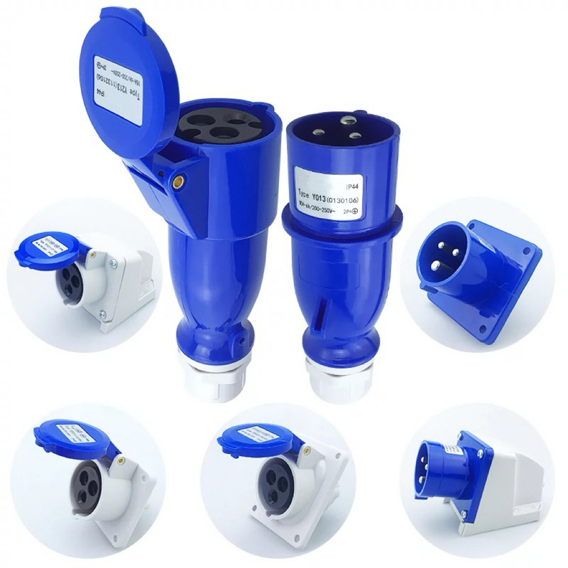 Rv Mains Plug and Socket Trailer Modification External Power Supply 220V 16A 32A Plug and Socket Female Male Connector