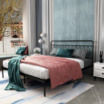 Siman furniture iron bed simple modern double iron frame bed 1 8 meters 1 5m thick European princess bed iron bed