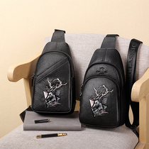 Mens Chest Bag Mens Leather Shoulder Bag Bag Mens Bag Casual shoulder bag Shoulder Bag Cross Small Backpack Mens Satchel Tide