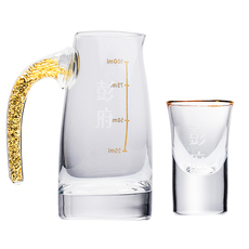 Ликер Cup 私人订制水晶玻璃白酒杯 家用高档金箔酒杯一口杯无铅水晶分酒器 ANCE