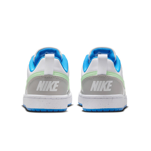 Nike Nike Big Kids COURT ຂອງແມ່ຍິງສີຂາວແລະສີເຫຼືອງເກີບເກີບກິລາເກີບບາດເຈັບແລະເກີບສີຂາວ DV5456-019