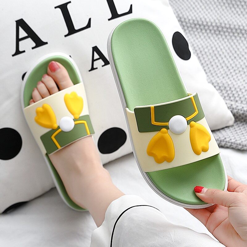 Japanese Slippers Women's Summer Outwear Thick Base Bathroom Non-slip Deodorant Couple Indoor Home Cool Slippers Shoes Woman