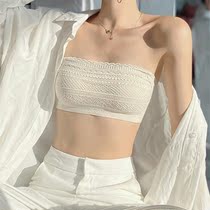 Japan no shoulder strap lingerie women Summer thin breast slim breasted type anti-walk light collection Breast Wrap Breast Bra Hood