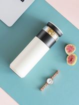 Japanese tea water separation insulated cup female minimalist portable tea cup 316 stainless steel water glass male student