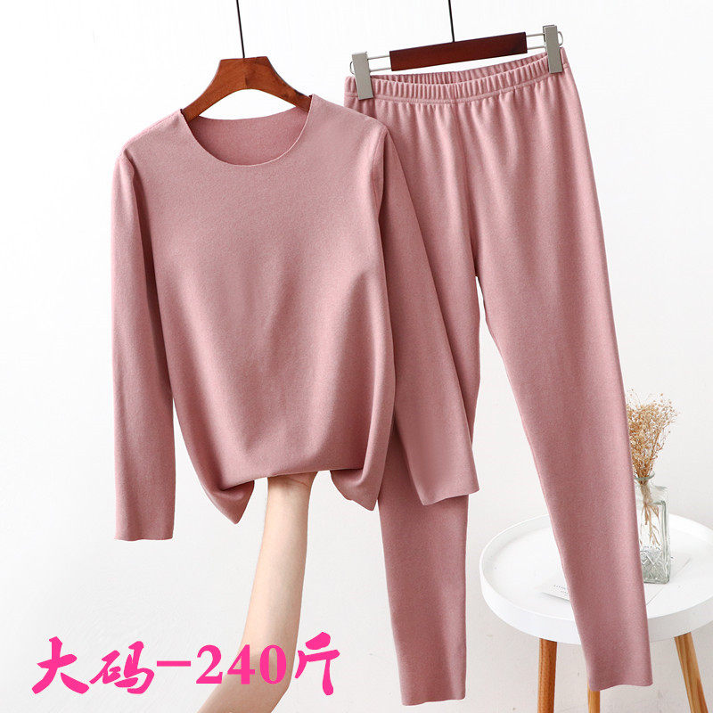 Plus fertilizer plus size German velvet autumn clothes sanitary pants women's 200 catties fat mm self-heating suit plus velvet thick cotton sweater winter