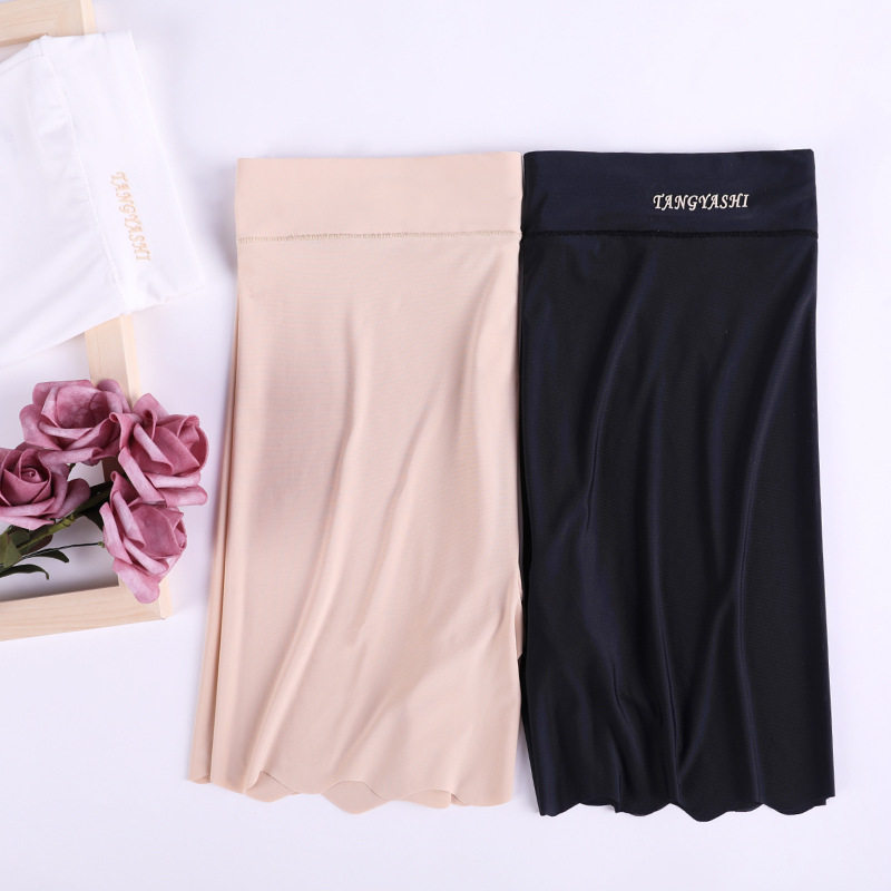 2 large size safety pants women's 200 jin fat mm ice silk anti-glare non-curling bottoming shorts summer with skirt without trace