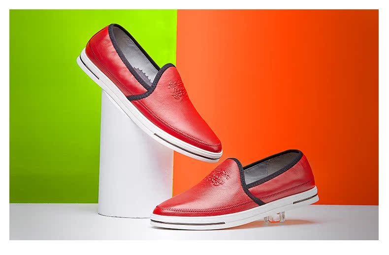 Thời trang mùa xuân và mùa thu đích thực giày sneaker tăng chiều cao nam