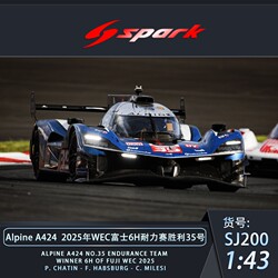 Pre-1:43 Spark # 35 Alpine A424 2025 Wec Fuji 6 Hours Endurance Race Champion Car Model