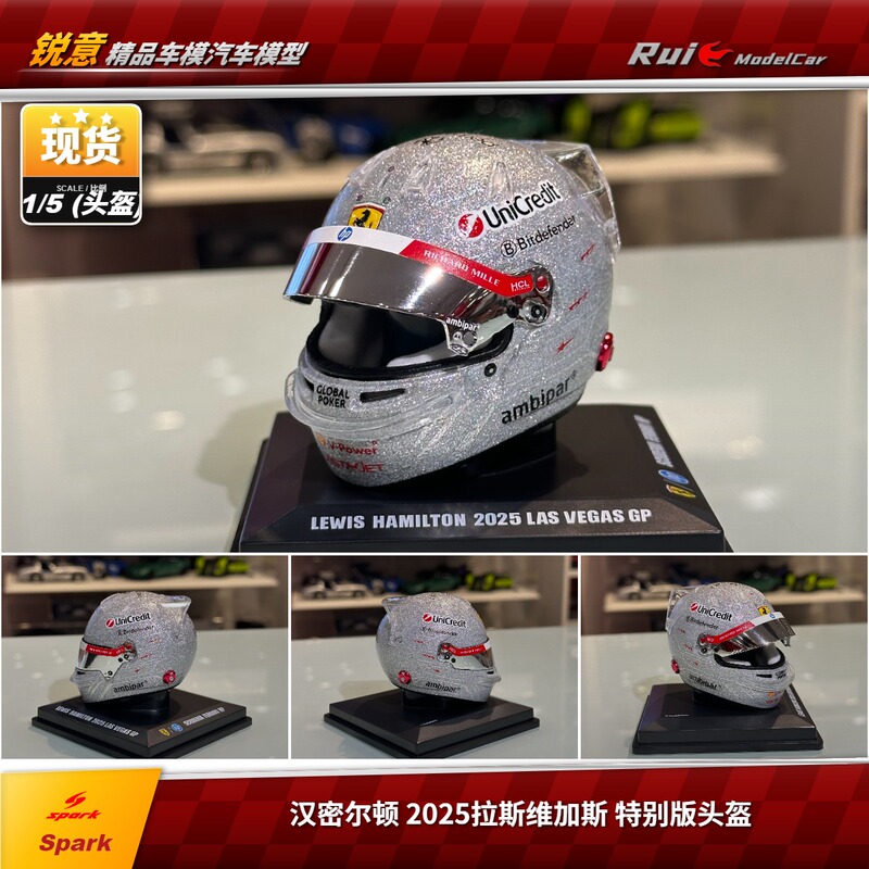 Now 1:5 Scale Looksmart Hamilton 2025 Las Vegas Special Edition Helmet Model Now 1:5 Scale Looksmart Hamilton 2025 Las Vegas Special Edition Helmet Model