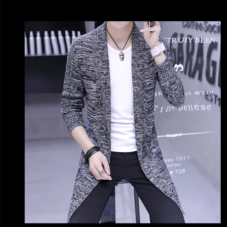 Áo len nam mùa thu và áo len dài phiên bản Hàn Quốc theo xu hướng của học sinh nhỏ Áo len mỏng cho nam - Cardigan thoi trang nam cao cap