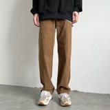 Ретро летние джинсы, черные цветные штаны, повседневные брюки, в американском стиле, свободный прямой крой