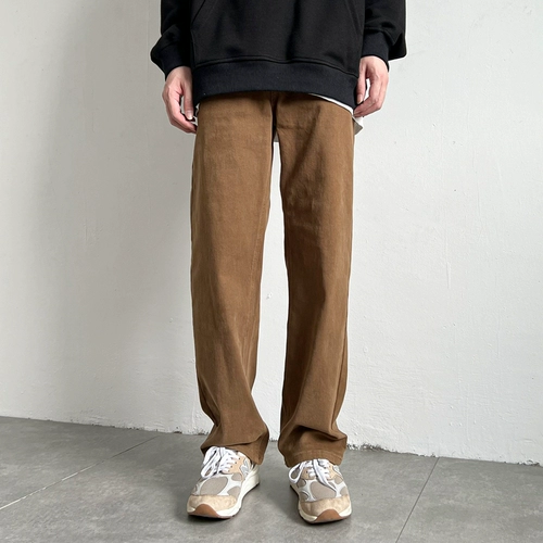 Ретро летние джинсы, черные цветные штаны, повседневные брюки, в американском стиле, свободный прямой крой