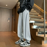 Спортивные зимние штаны, трендовые ретро повседневные брюки, в американском стиле