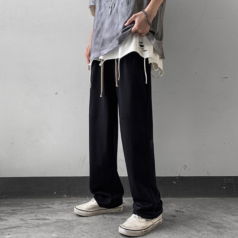 Handsome casual pants male Spring Harbour Wind brand loose straight pants Han Edition high street vertical drag underwear