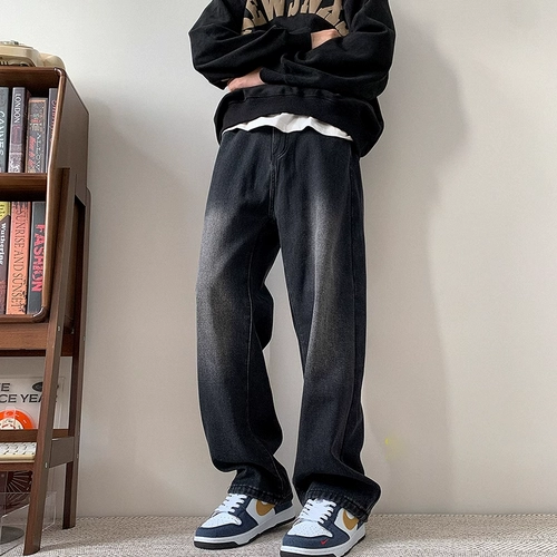 Летние джинсы, штаны для отдыха, в американском стиле, оверсайз, свободный прямой крой