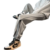 Трендовые весенние спортивные штаны для отдыха с молнией, в корейском стиле, в американском стиле, свободный крой