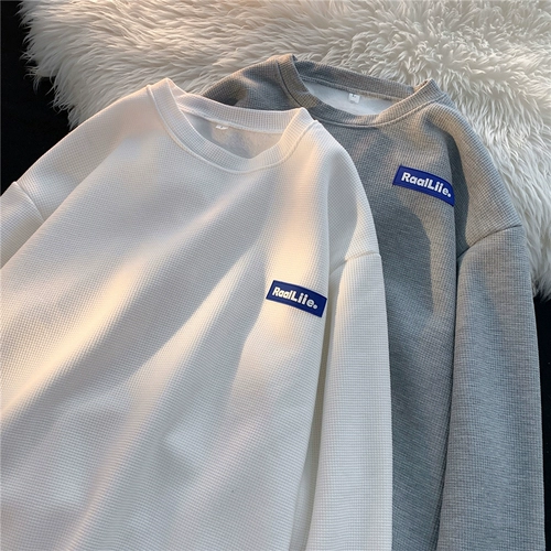 Свитшот для отдыха, приятная телу цветная парная одежда для влюбленных, осенний, в американском стиле, оверсайз